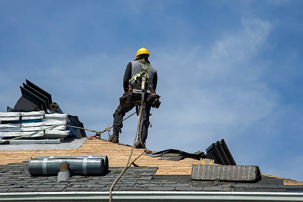 Professional Roofing technician working in Obernburg, NY